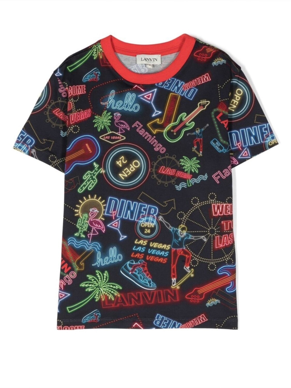 

Lanvin Enfant футболка с графичным принтом, синий