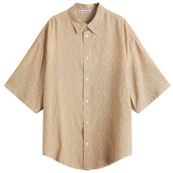 

Рубашка из жаккарда с монограммой в тон Acne Studios, серый