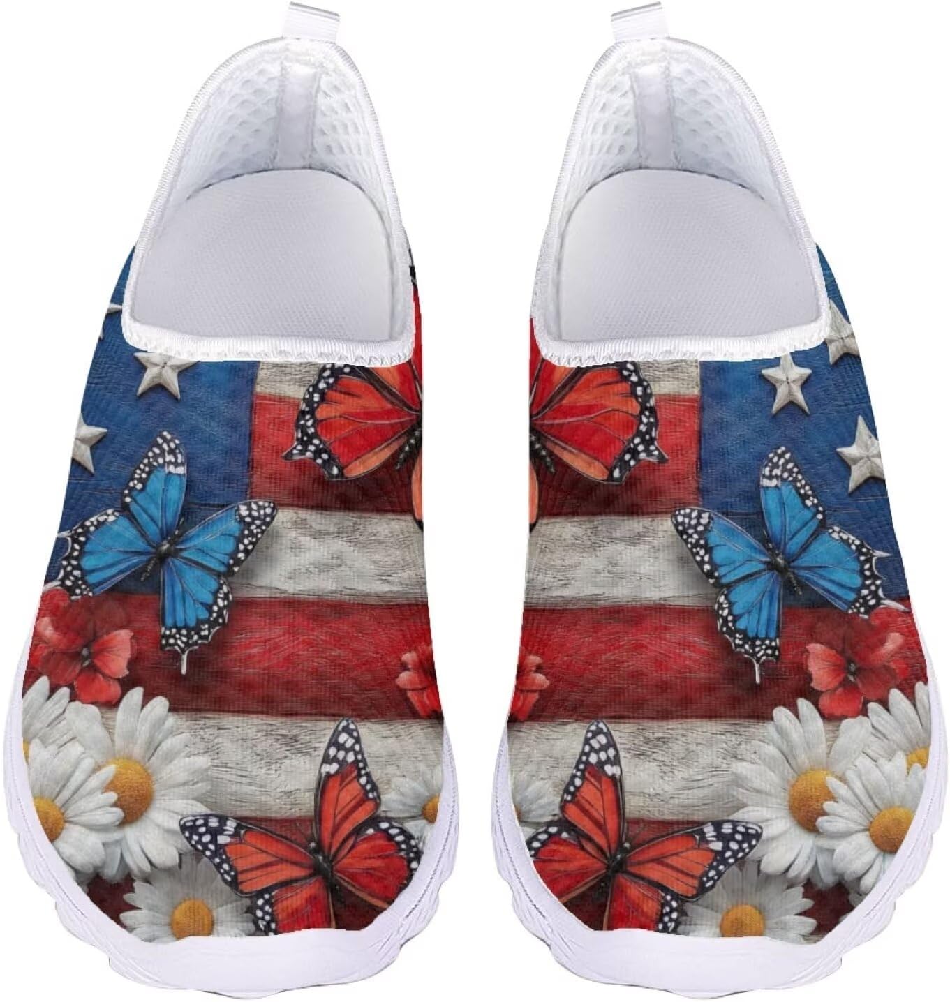 

Кроссовки Kuiaobaty Fashion легкие, дышащие, слипоны для ходьбы, спортивная повседневная обувь, лоферы для женщин и мужчин, American Flag-d