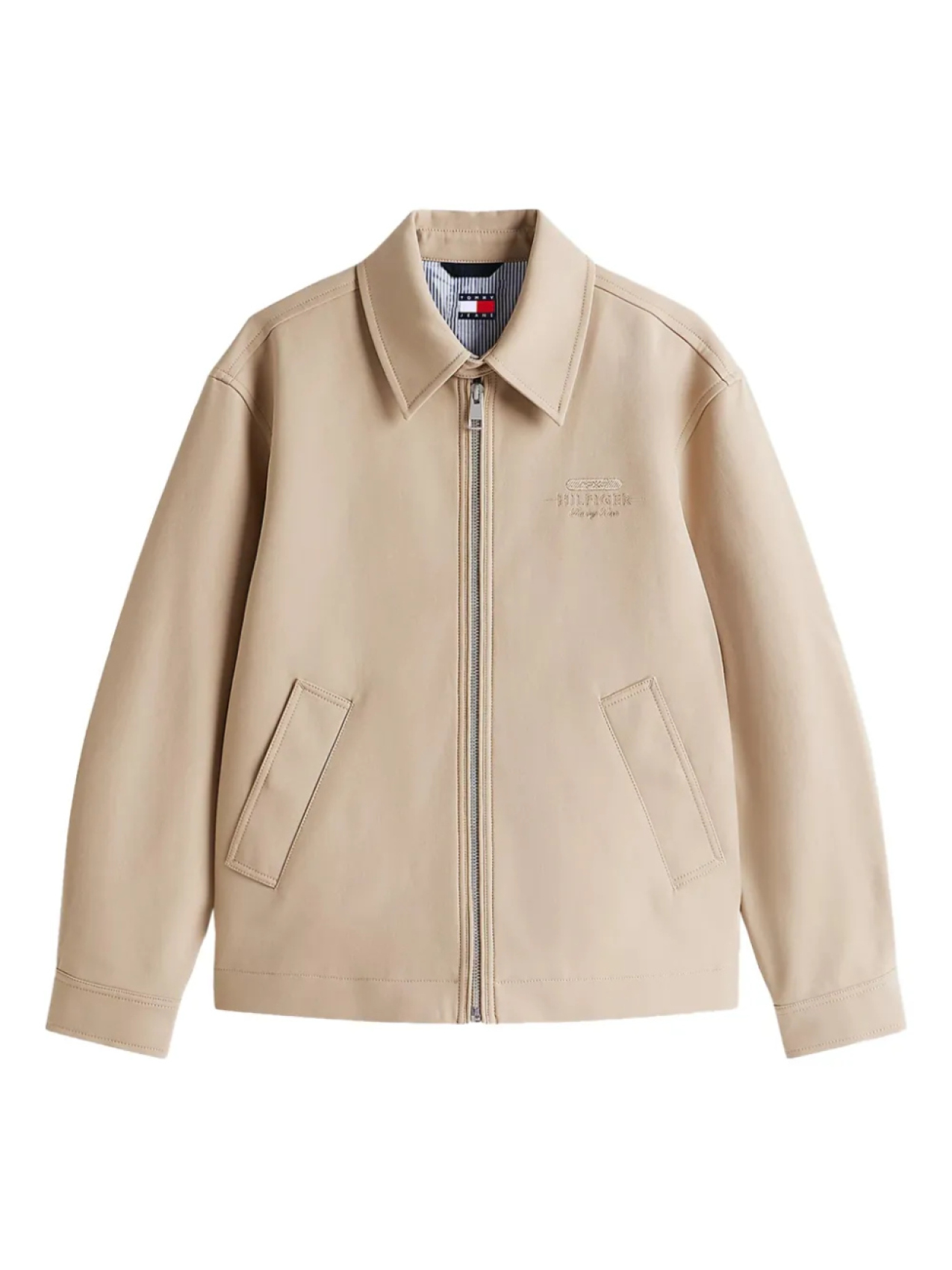 

Куртка Tommy Hilfiger с вышивкой и застежкой-молнией спереди, нейтральный