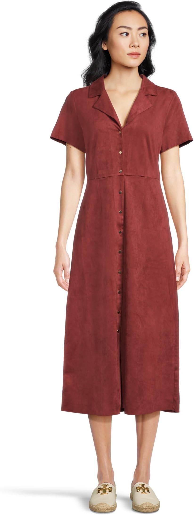 

Платье Vince Camuto Tie Back Button Down Midi Dress, цвет Rustic