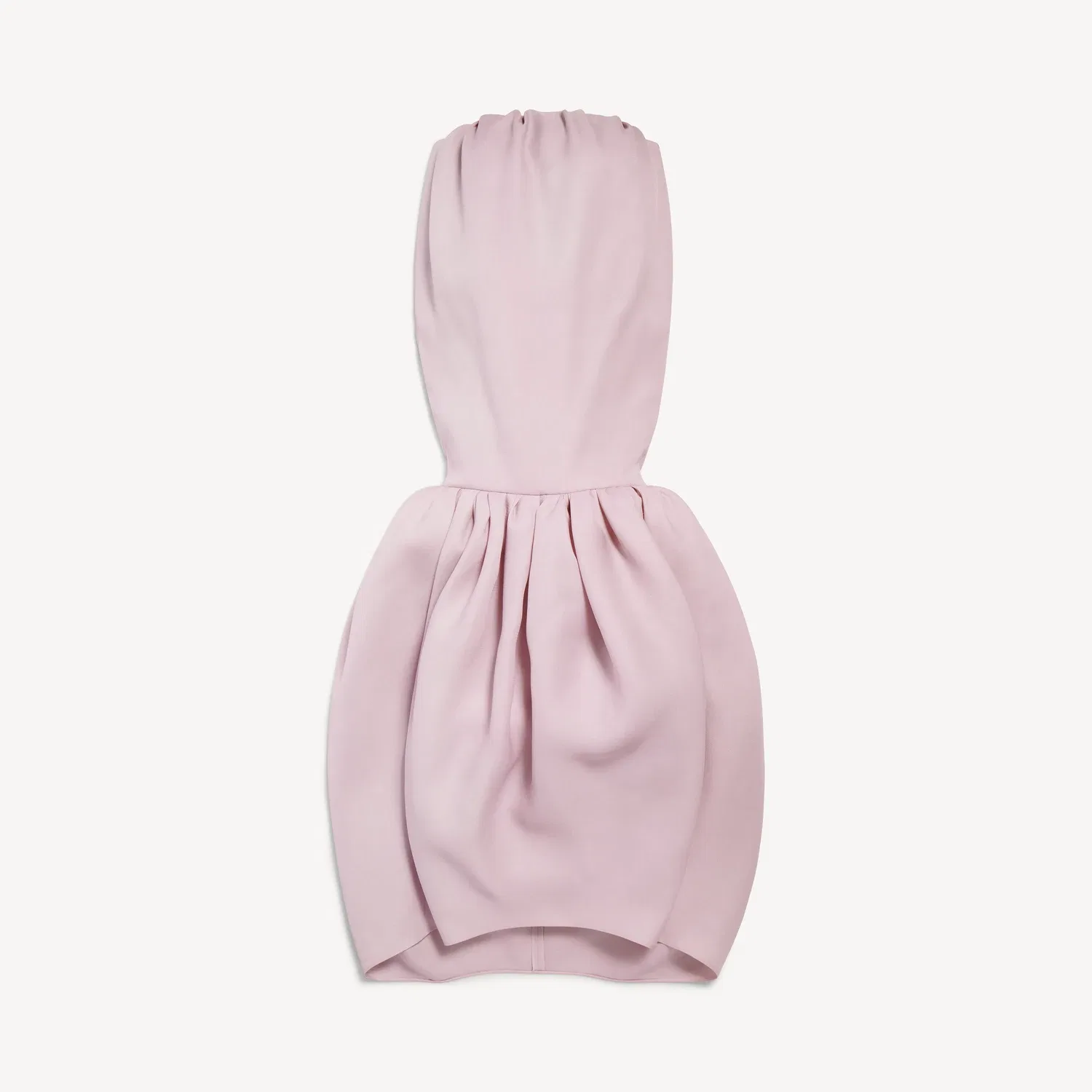 Женское двойное макси-платье-баллон пыльно-розового цвета BALENCIAGA, розовый