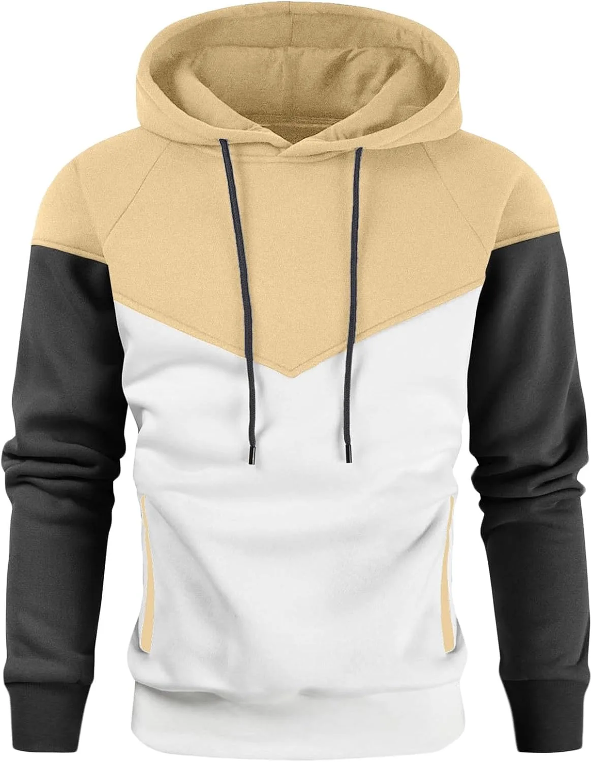 

Толстовка Muscularfit с капюшоном и кулиской, цветной блок, хлопок, slim fit