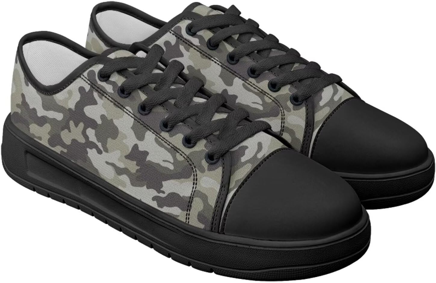 

Кеды Canvar для женщин и мужчин, со шнуровкой, низкие, на платформе, для ходьбы, походов и бега Estailounic, серый