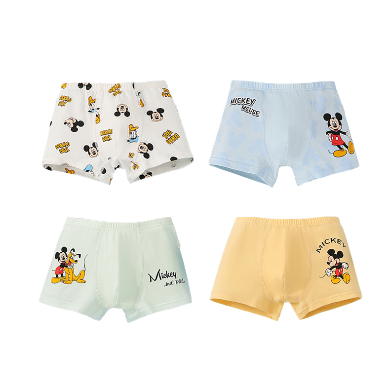

Трусы 4 шт подростковые Disney, 100% Cotton Antibacterial Mickey Mouse Men'S[Consider 1 Size Up]