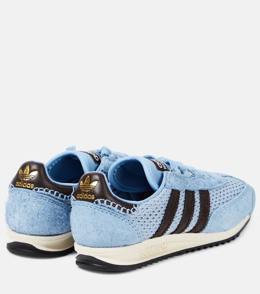 Кроссовки Wales Bonner SL76 с кожаными деталями Adidas, Blue — фото 3