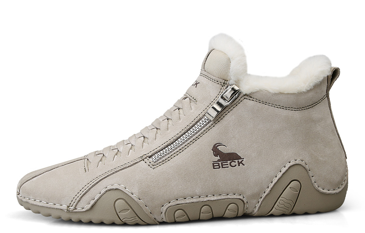 

BECK Тёплые утеплённые короткие зимние ботинки мужские Sand, цвет Sand