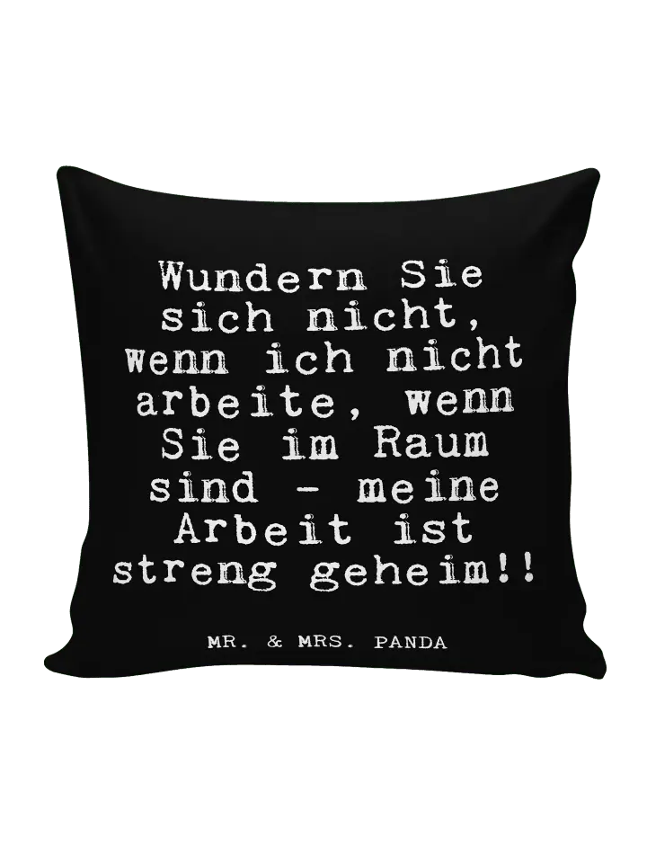 

Подушка Mr & Mrs Panda 40x40 Wundern Sie sich nicht, черный
