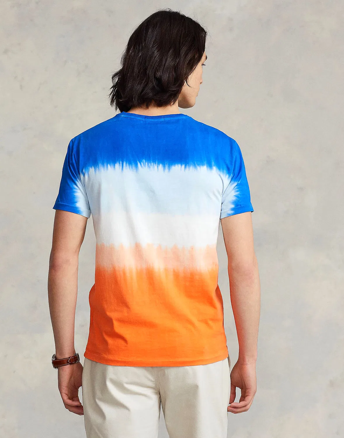 Футболка Custom Slim Fit Tie-Dye POLO RALPH LAUREN Ярко-синяя — фото 3