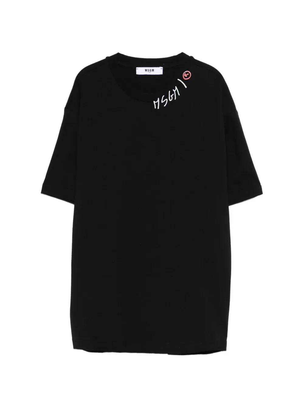 Футболка с принтом логотипа MSGM Kids, черный
