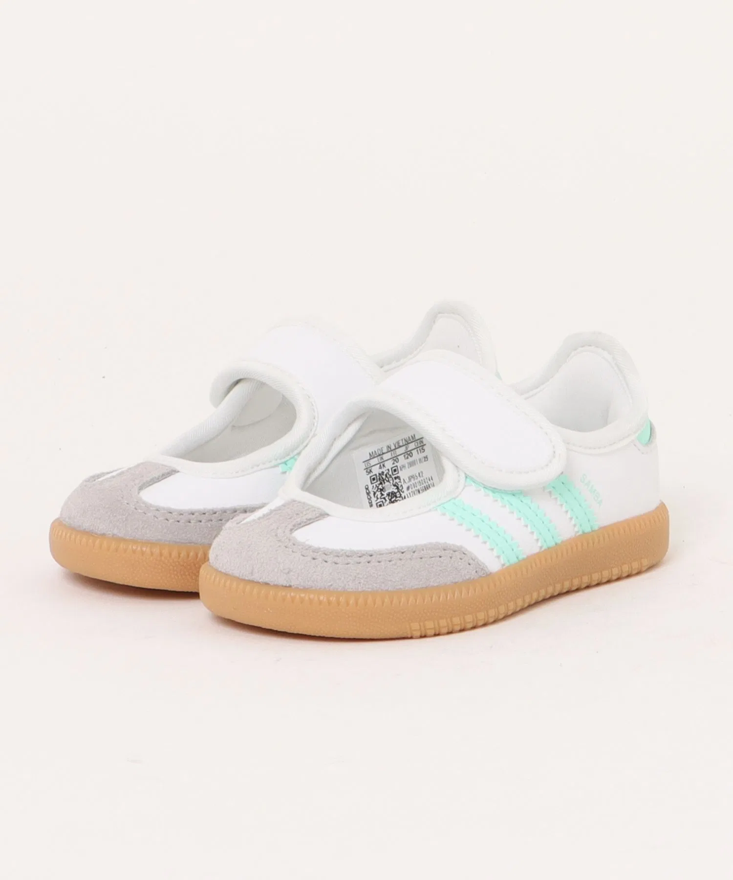 Детские кроссовки adidas Samba Jane I из натуральной кожи белые