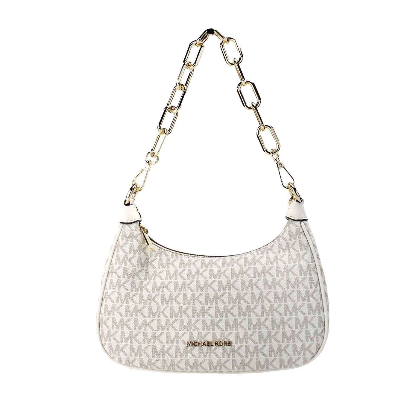 

Сумка-мешок Cora Medium Light Cream Signature из ПВХ с застежкой-молнией и кросс-боди Michael Kors