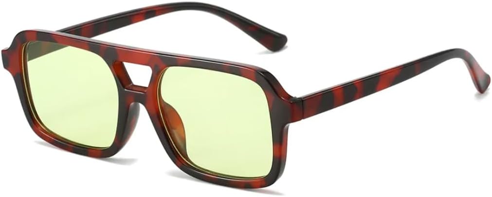 

Солнцезащитные очки для мужчин и женщин - защита UV400 - линзы с двойной перемычкой и градиентным покрытием для занятий спортом на открытом воздухе и вождения DSVIGF, Leopard Green