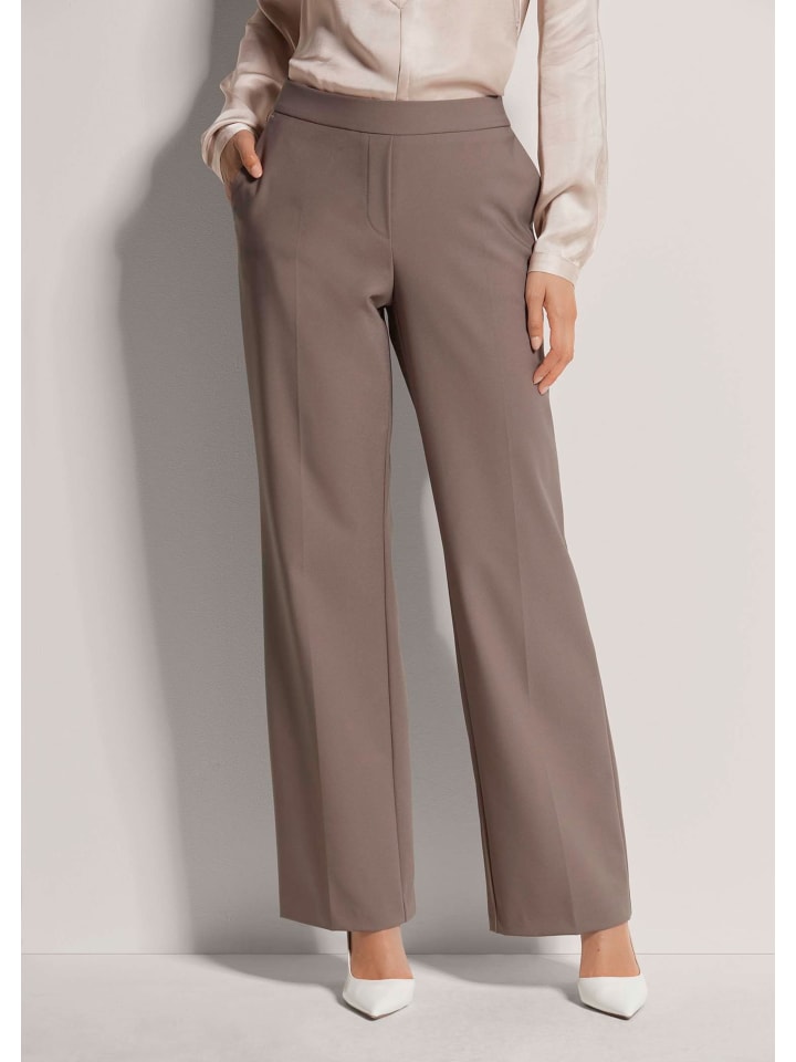 

MADELEINE Элегантные женские брюки с отглаженными краями цвета капучино