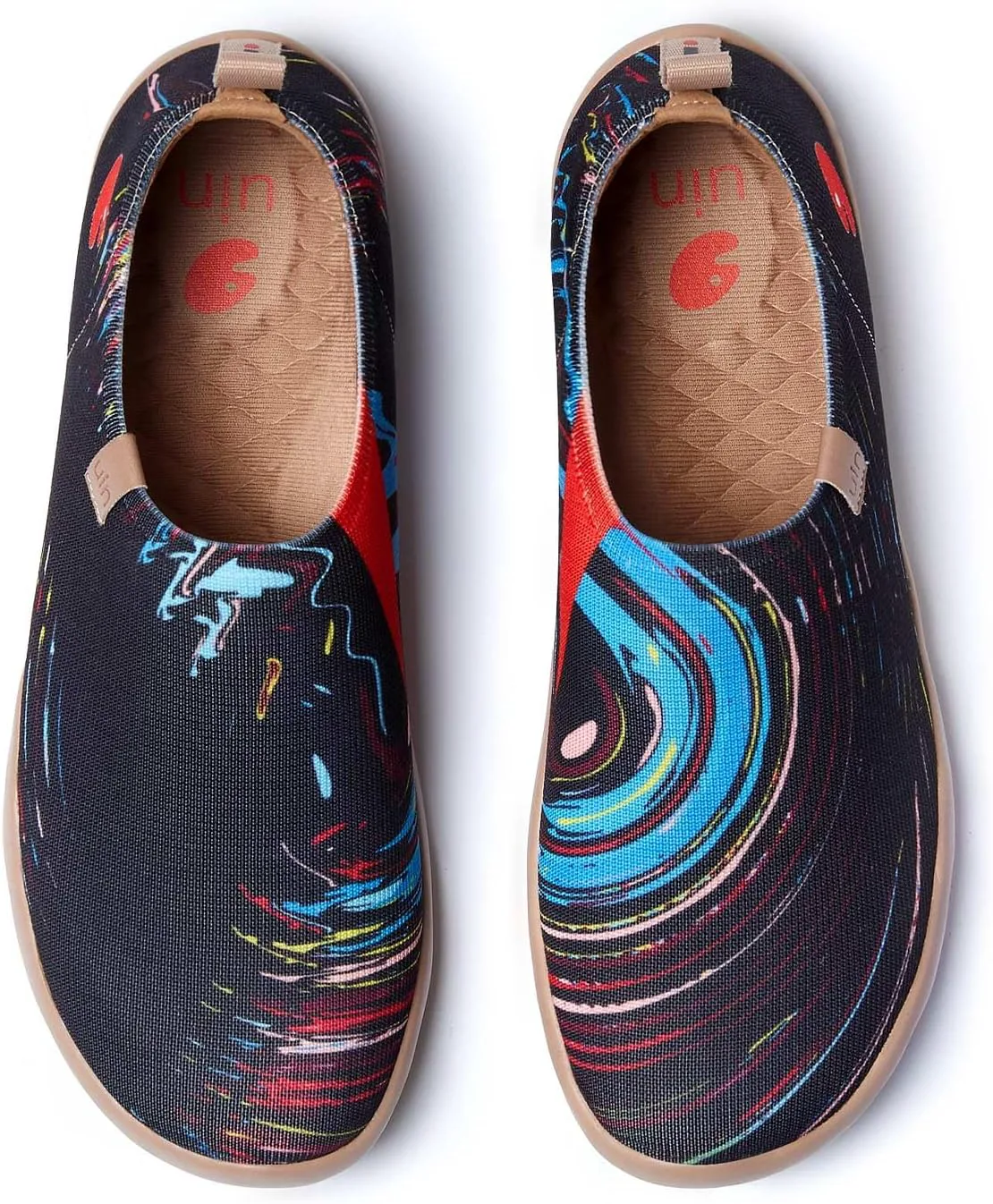 

Мужские лоферы UIN, раскрашенные дорожные туфли, слипоны для ходьбы, повседневные легкие удобные модные кроссовки Toledo Ⅰ Art