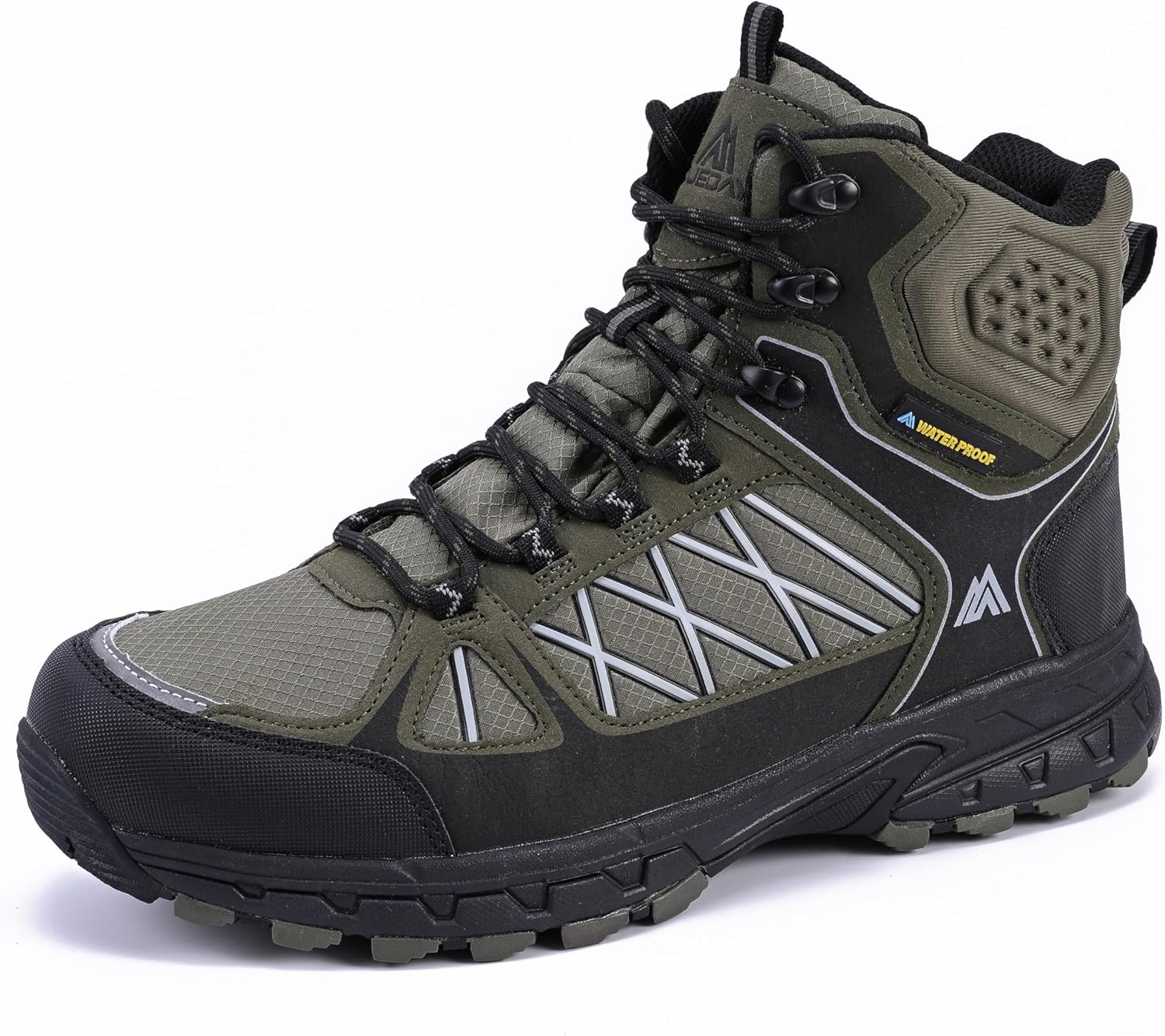 

Водонепроницаемые походные ботинки Queday для мужчин, легкие прогулочные кроссовки для ежедневных походов, треккинга, троп, кемпинга и скалолазания, зеленый