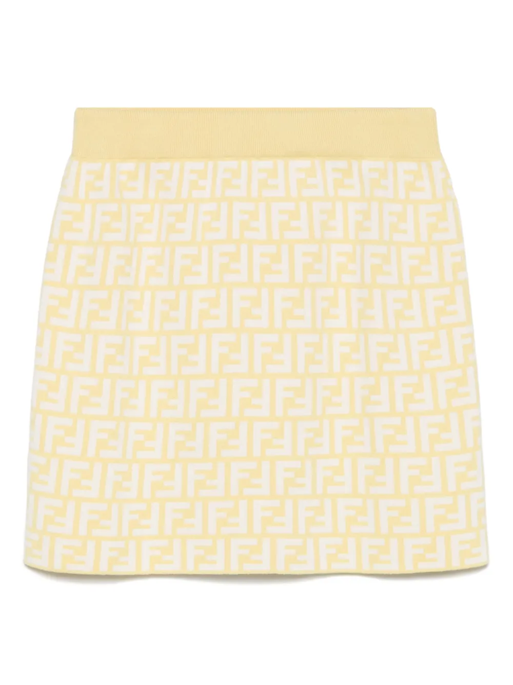 

Юбка с логотипом FF FENDI KIDS, желтый