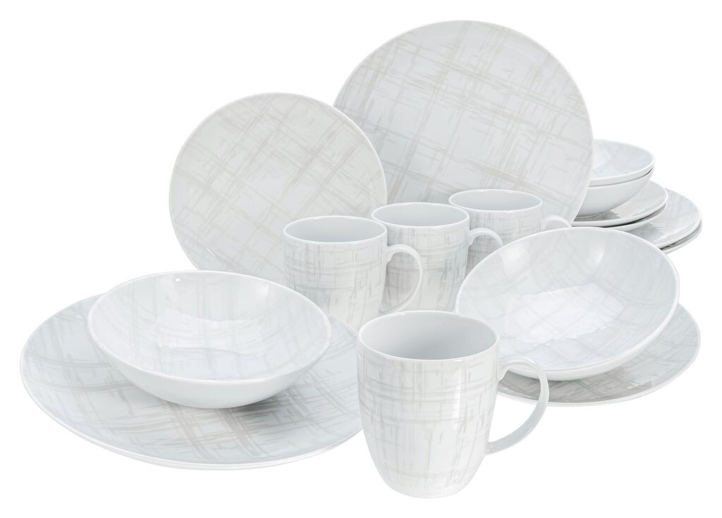 

CreaTable, 25866, Home Shabby Chic, комбинированный сервиз, 16 предметов, фарфор, белый