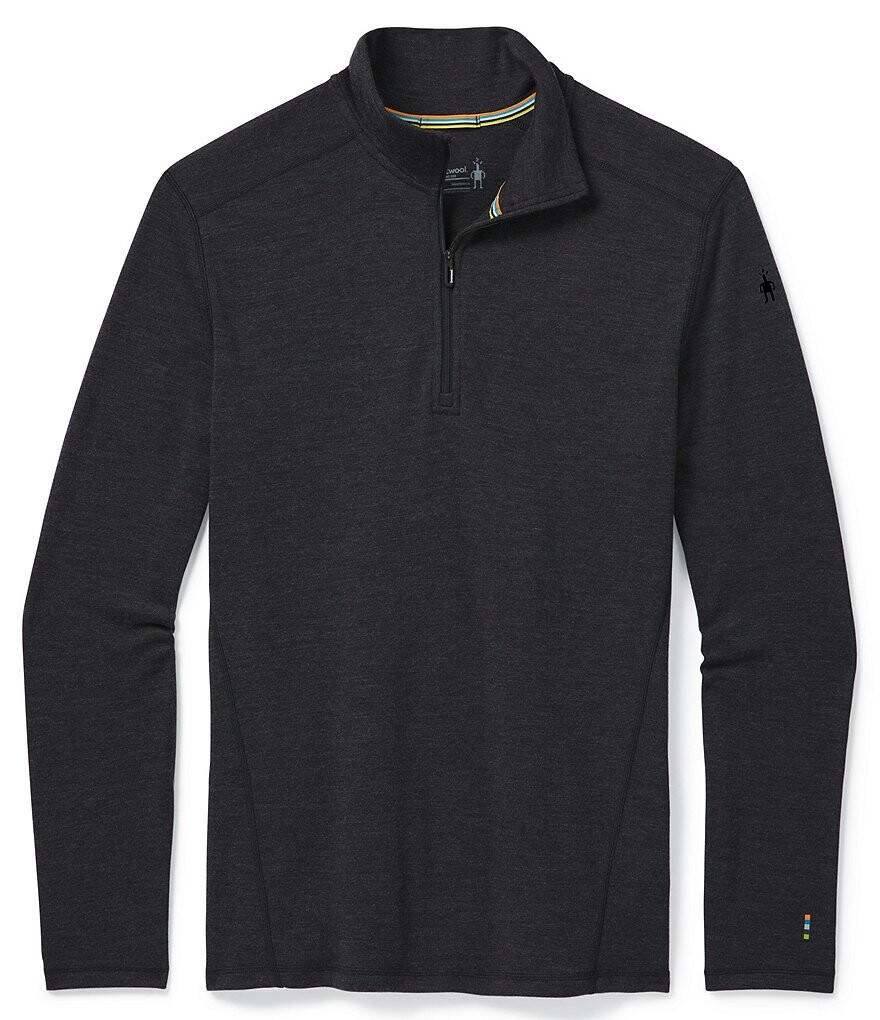 

SmartWool Slim-Fit Merino 250 Базовый слой Однотонный пуловер с молнией в четверть, серый