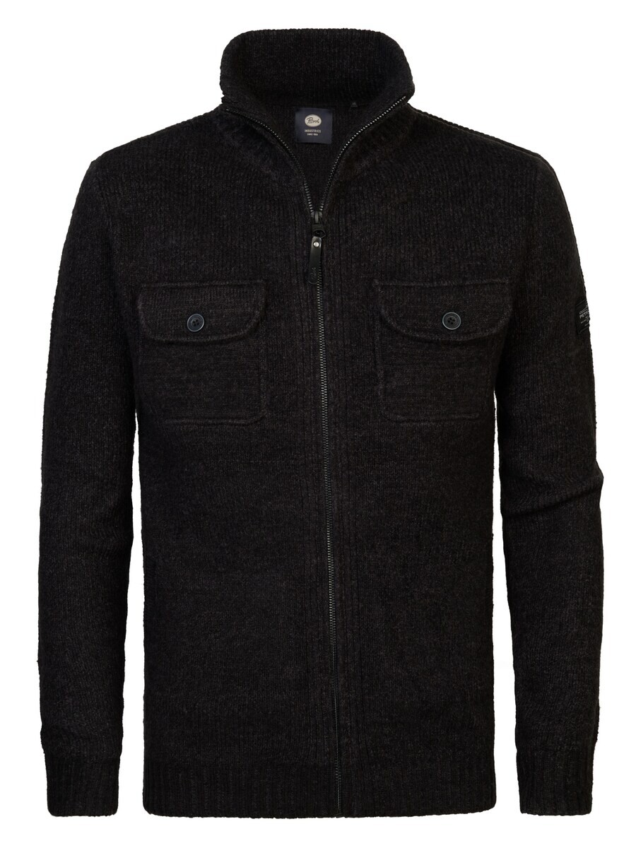 

Вязаный кардиган Petrol Industries Knit Cardigan Sitka, пятнистый черный