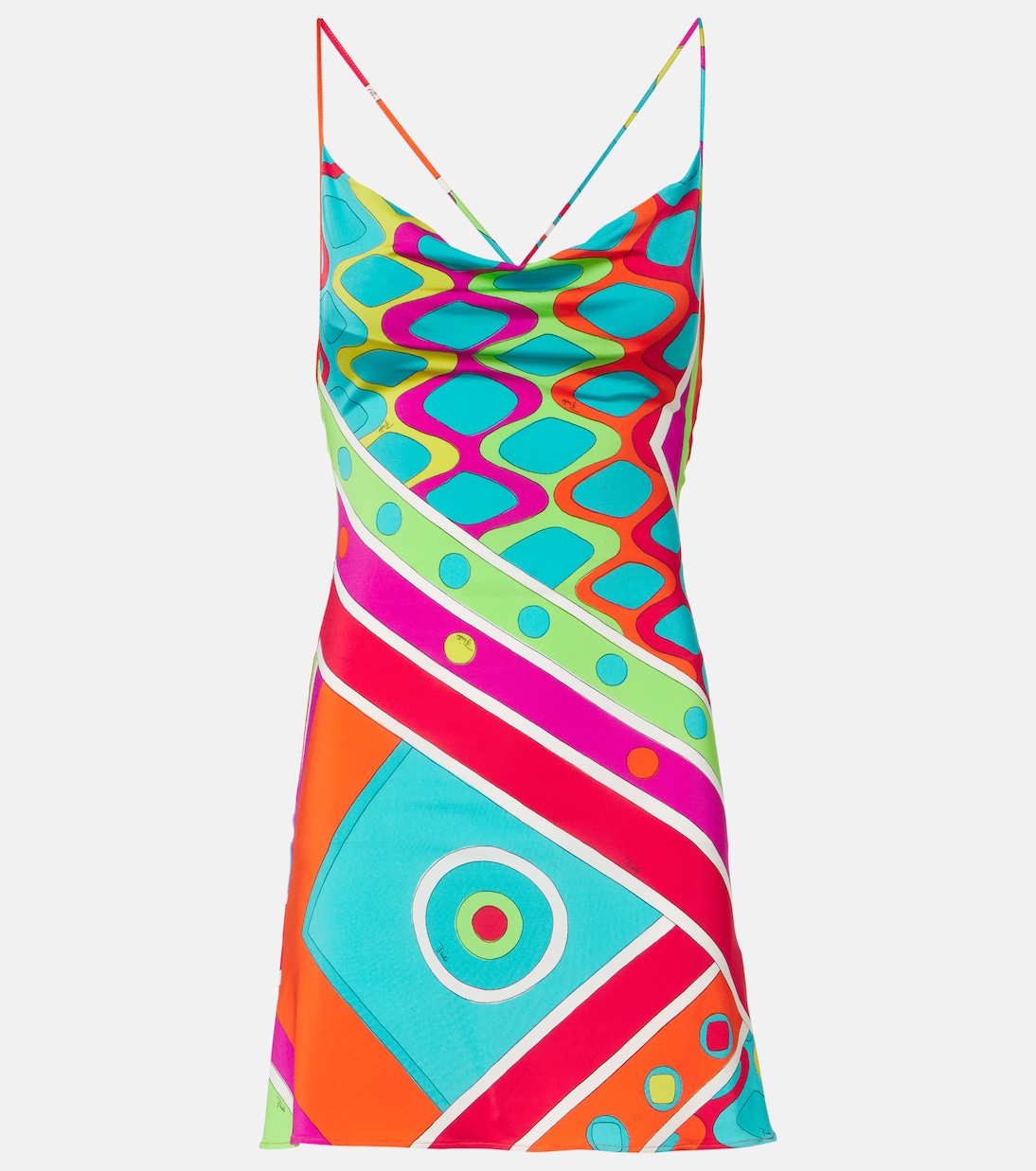 

Вивара сатиновая мини-юбка Pucci, Arancio/Fuxia