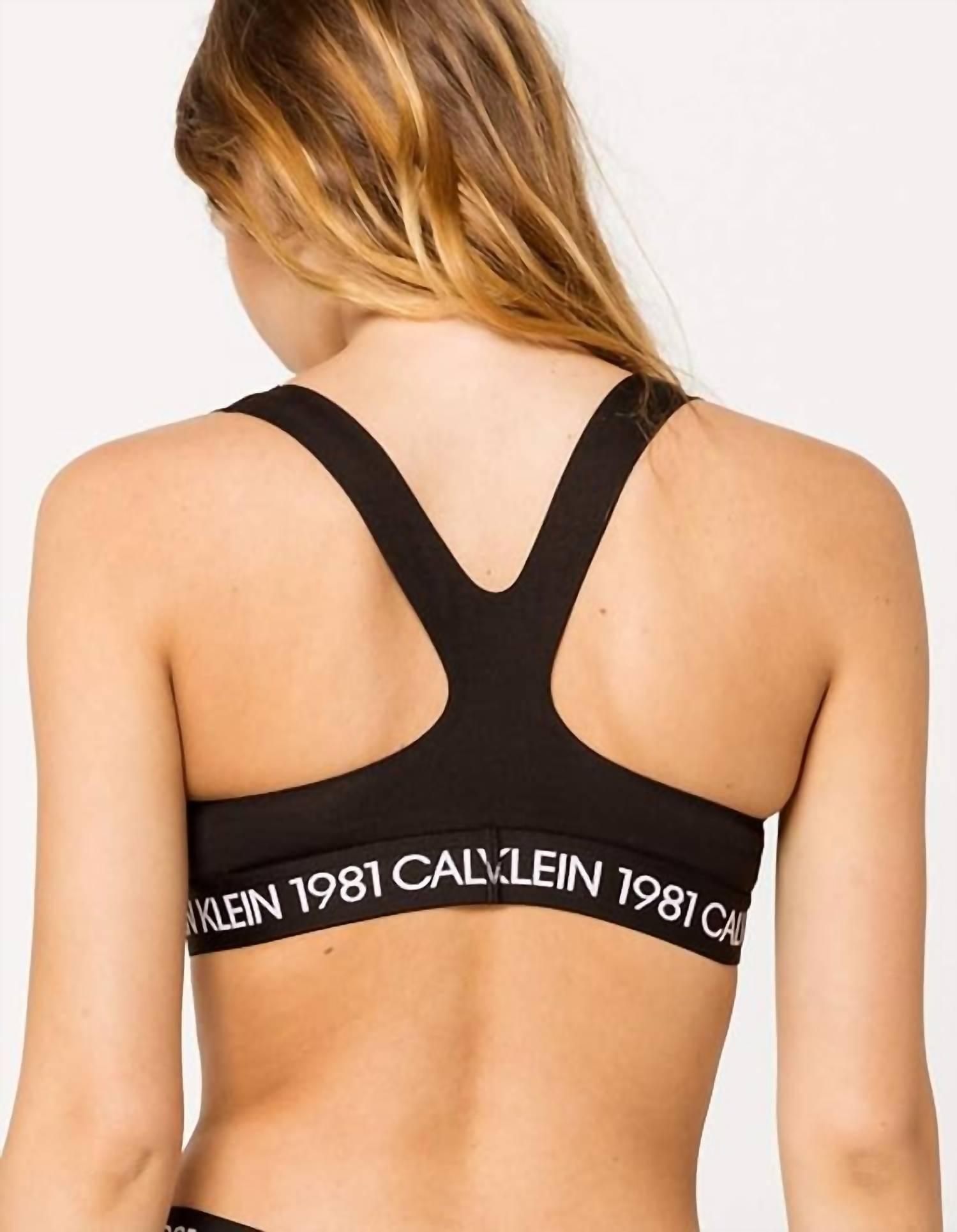 Calvin Klein Бюстгальтер-топ без подкладки, 1981 год, черный — фото 2