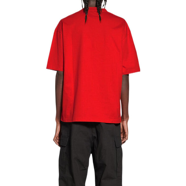 Футболка qixi crest t-shirt medium fit 'red' Balenciaga, красный — фото 3