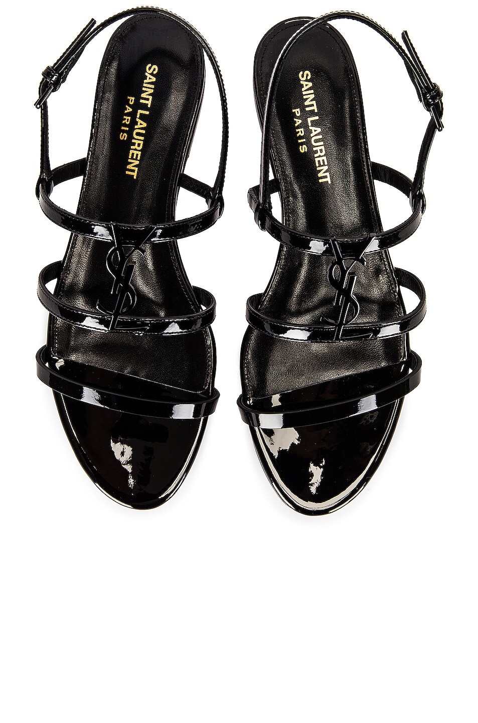 

Сандалии Cassandra на плоской подошве Saint Laurent, цвет Noir
