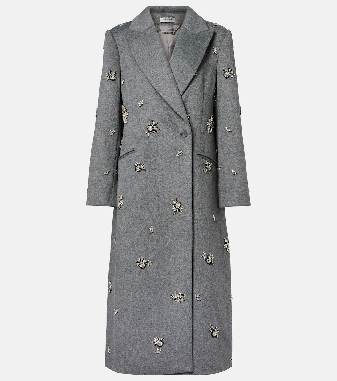 

Пальто из шерстяной смеси с отделкой Gianni Simkhai, Heather Grey