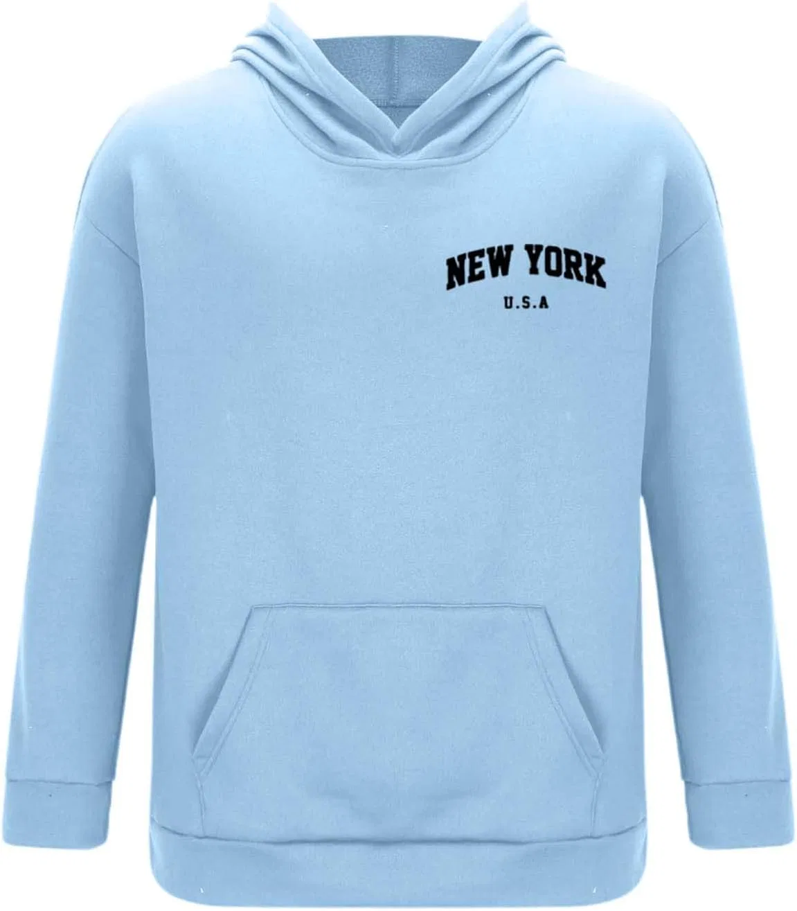 Спортивный костюм флисовый, худи и джоггеры, Generic, Sky Blue — фото 2