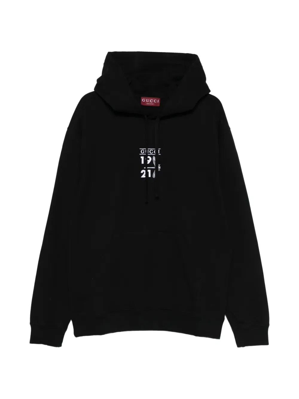 Толстовка Gucci с капюшоном и графическим принтом, черный