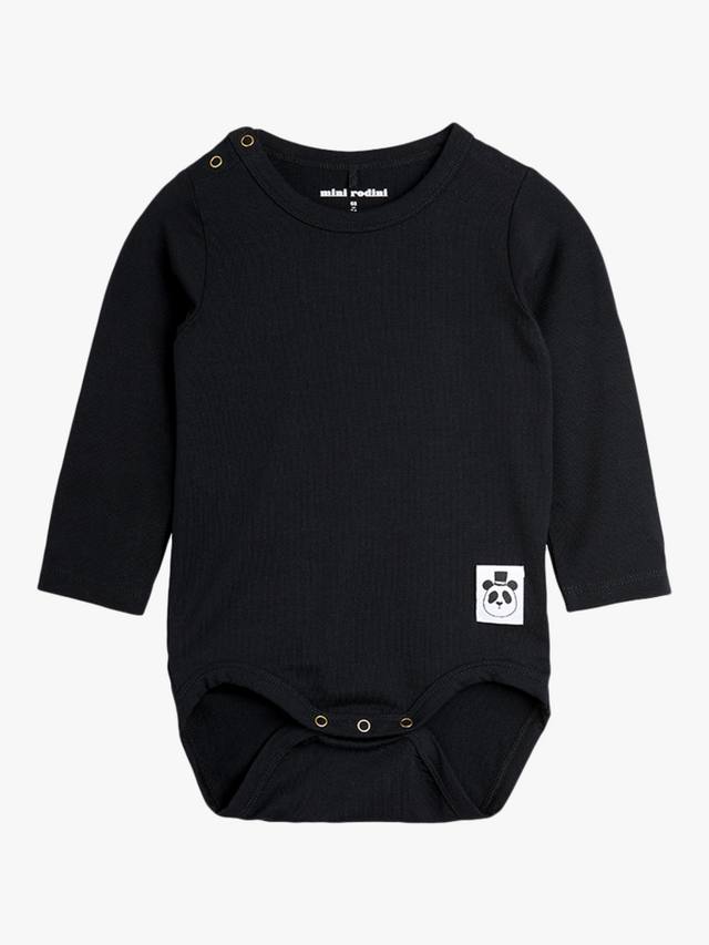 

Детское боди с длинным рукавом Mini Rodini, черный