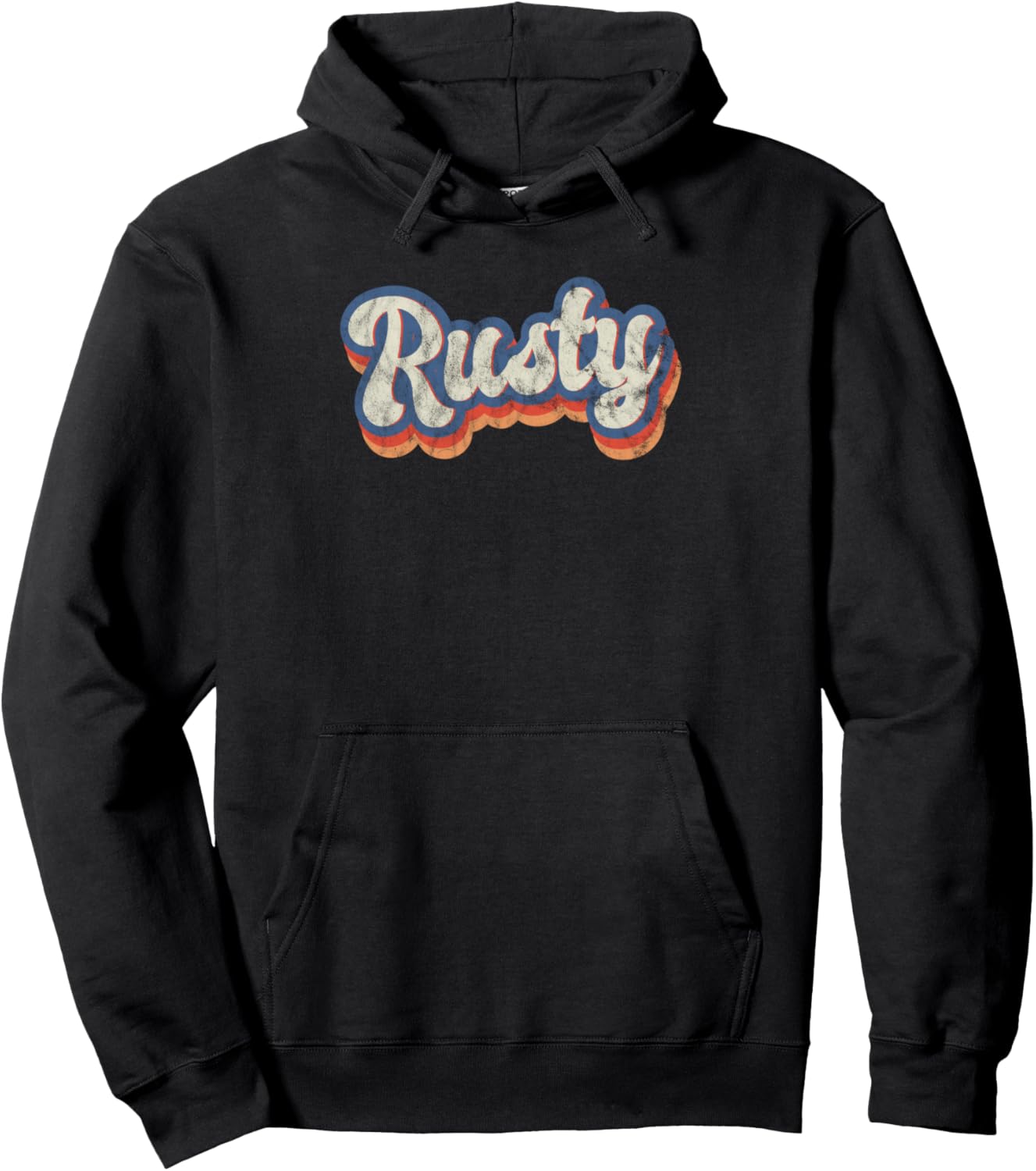 

Футболка Rusty с индивидуальным дизайном и надписью в стиле 70-х, черная Personalized & Custom Apparel For Rusty