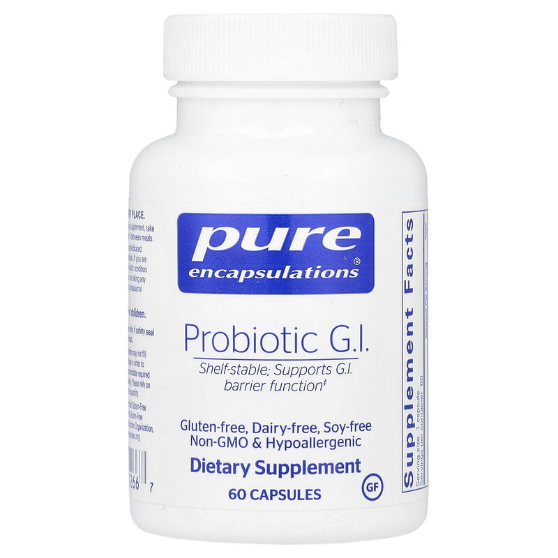 

Pure Encapsulations, GI пробиотик, 60 капсул