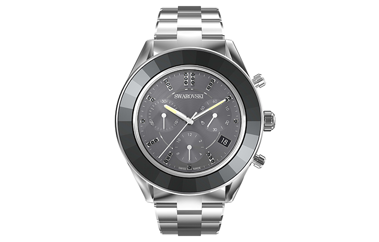 

Octea Lux Sport Collection Наручные часы Кварцевый механизм Металлический ремешок Черный циферблат Унисекс 5610520 Swarovski