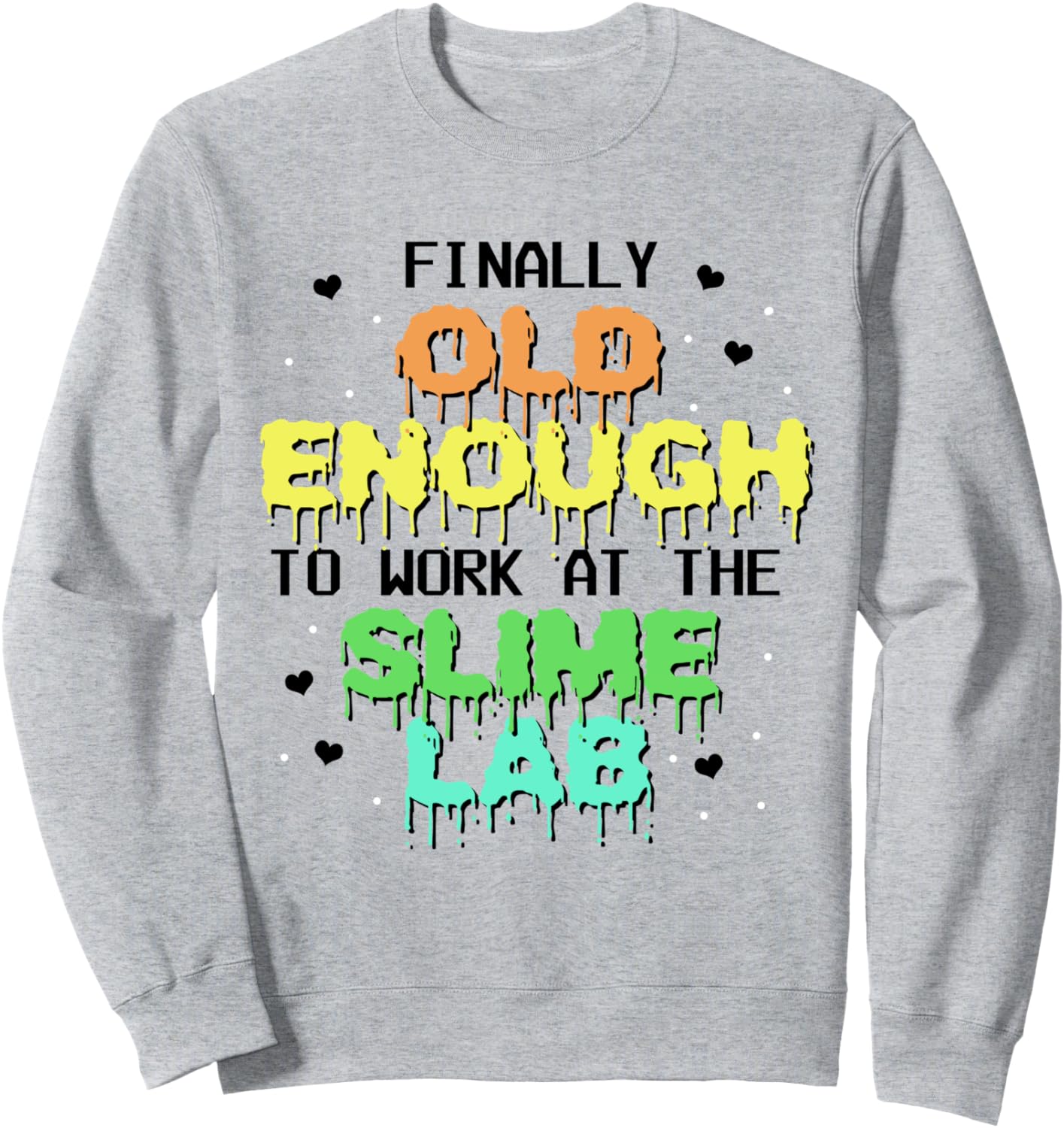 

Наконец-то достаточно взрослый, чтобы работать в лаборатории слаймов! Толстовка для вечеринки со слаймами Clear Slime Birthday Party Supplies & Slime Favors, серый