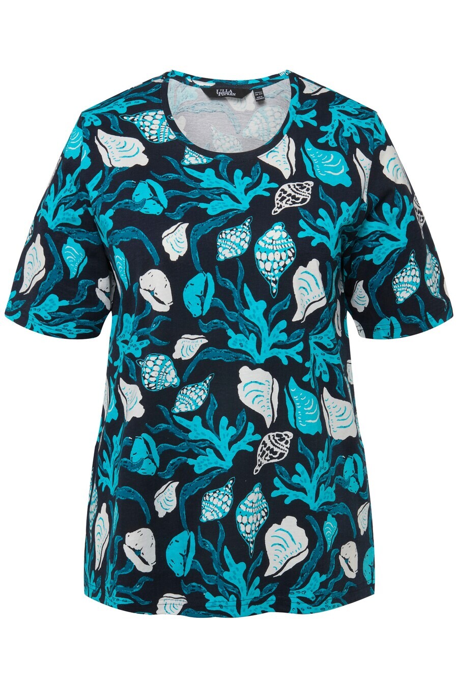 

Футболка Ulla Popken Shirt, цвет navy/sapphire/azure