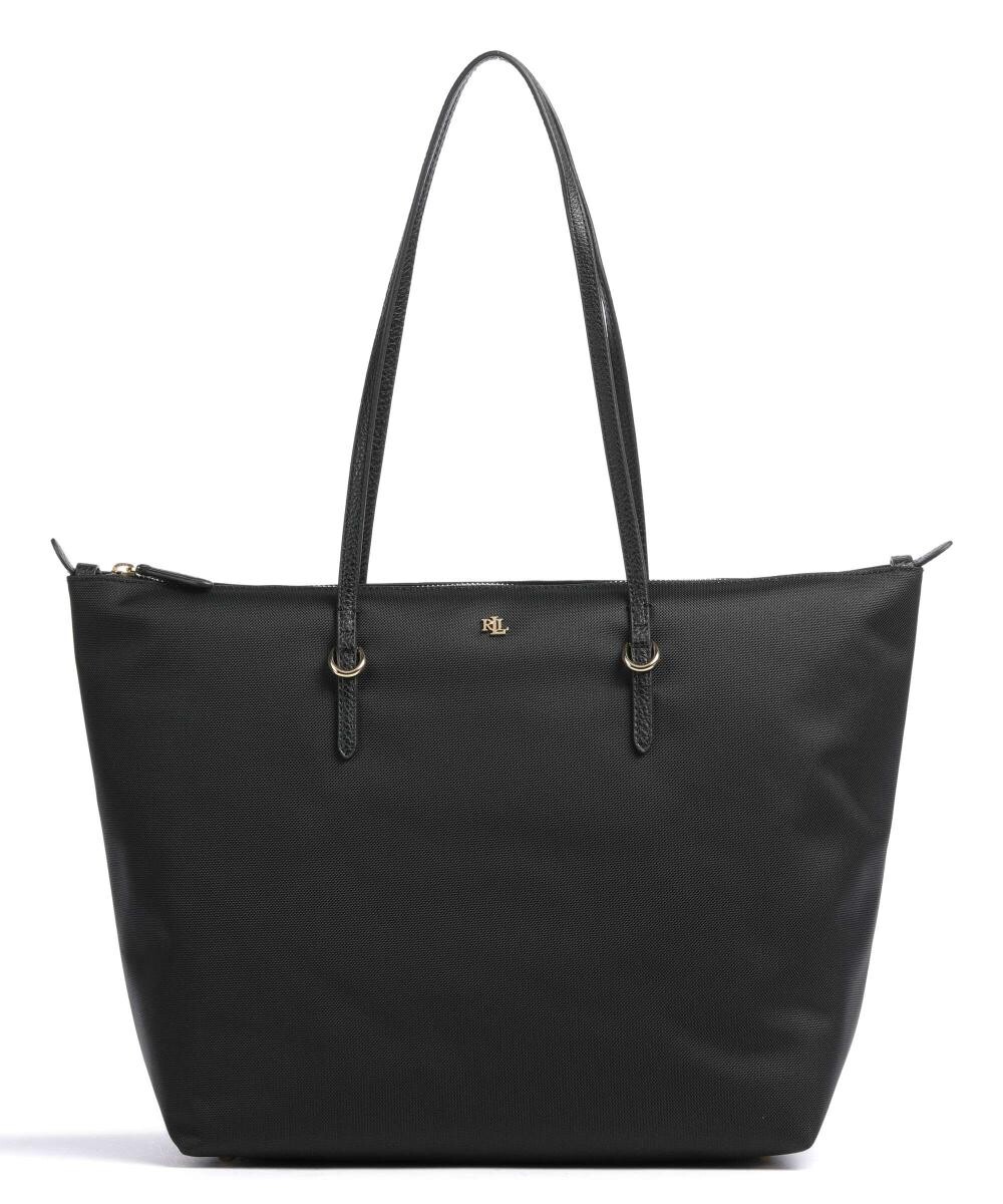 

Шоппер из переработанной кожи Lauren Ralph Lauren, черный