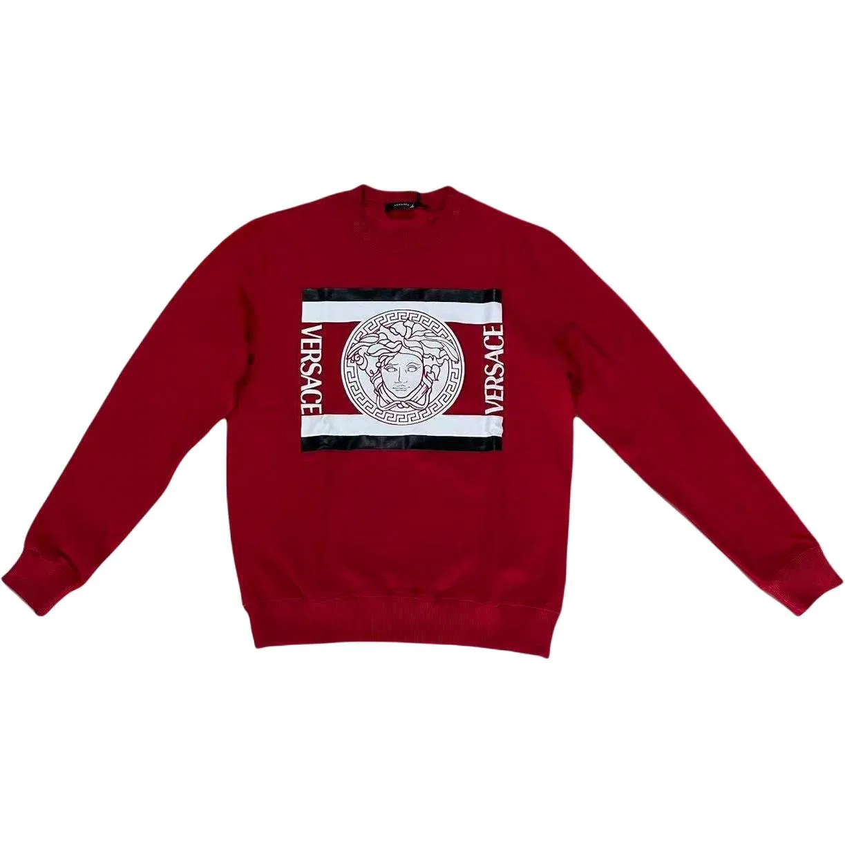 Свитшот мужской Red с круглым вырезом, средней посадки VERSACE