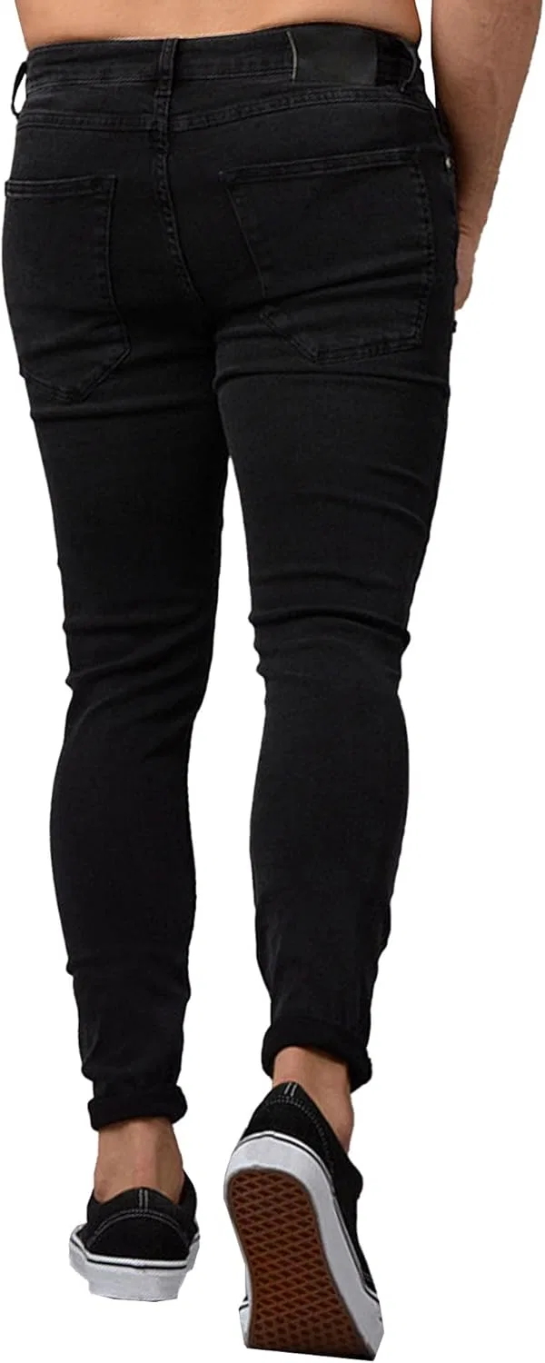 Джинсы Slim Fit Ripped, Черный — фото 4