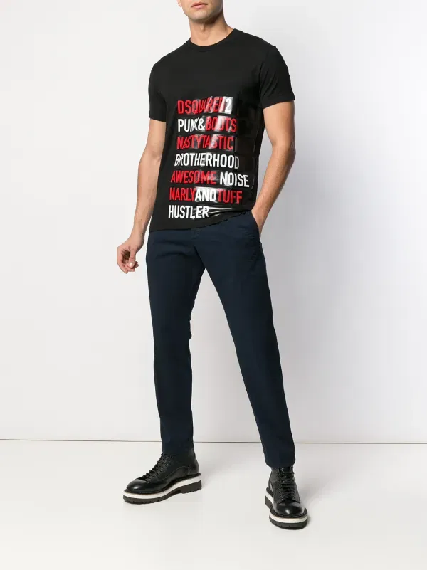 Футболка со слоганом Dsquared2, черный — фото 2
