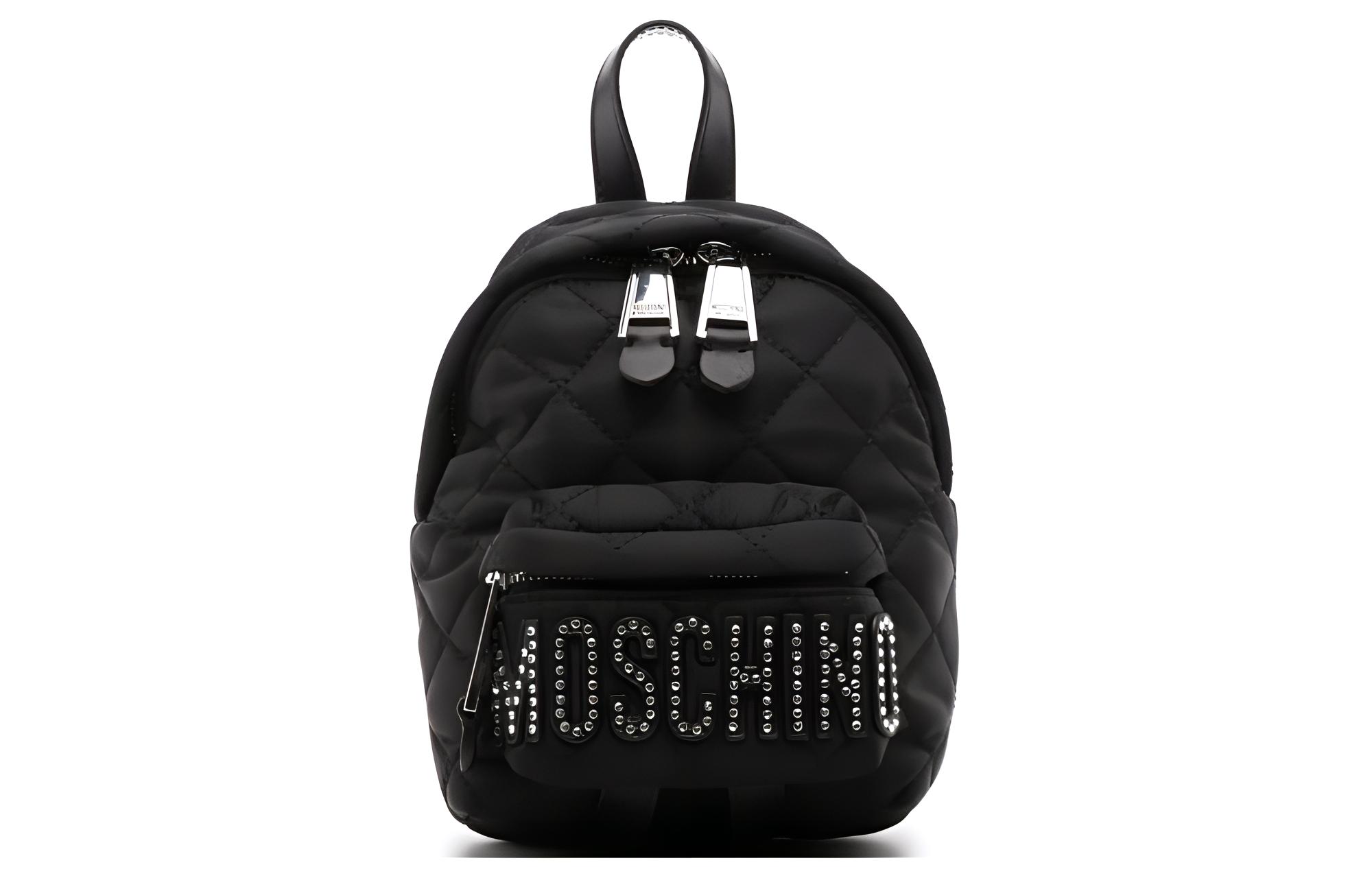 

Полиамидный рюкзак мини женский черный MOSCHINO