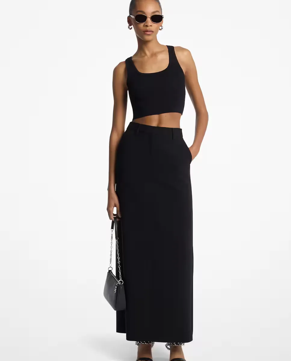 

Длинная юбка с задним вырезом Michael Michael Kors, чёрный
