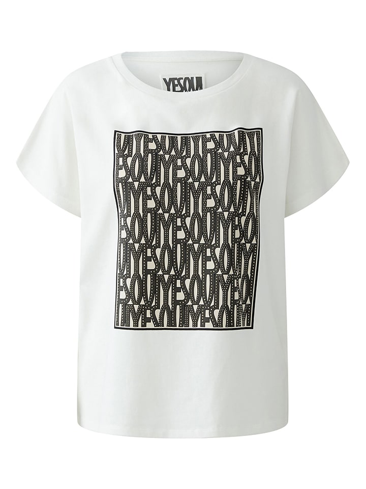 

Oui Футболка бело-черного цвета, Черный, Oui Футболка бело-черного цвета