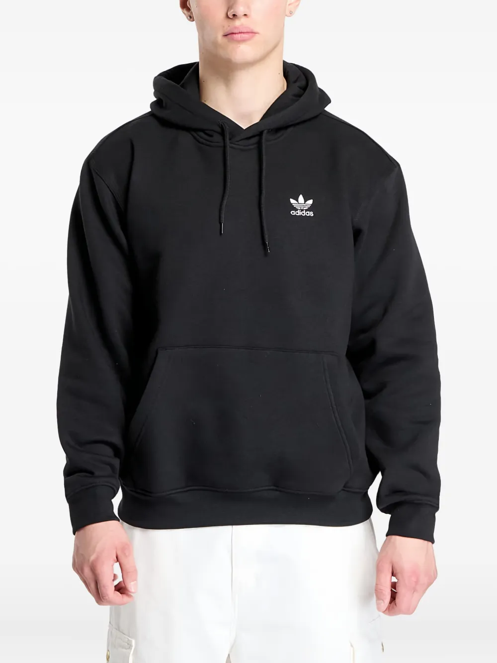 

Худи с вышитым логотипом Adidas, черный