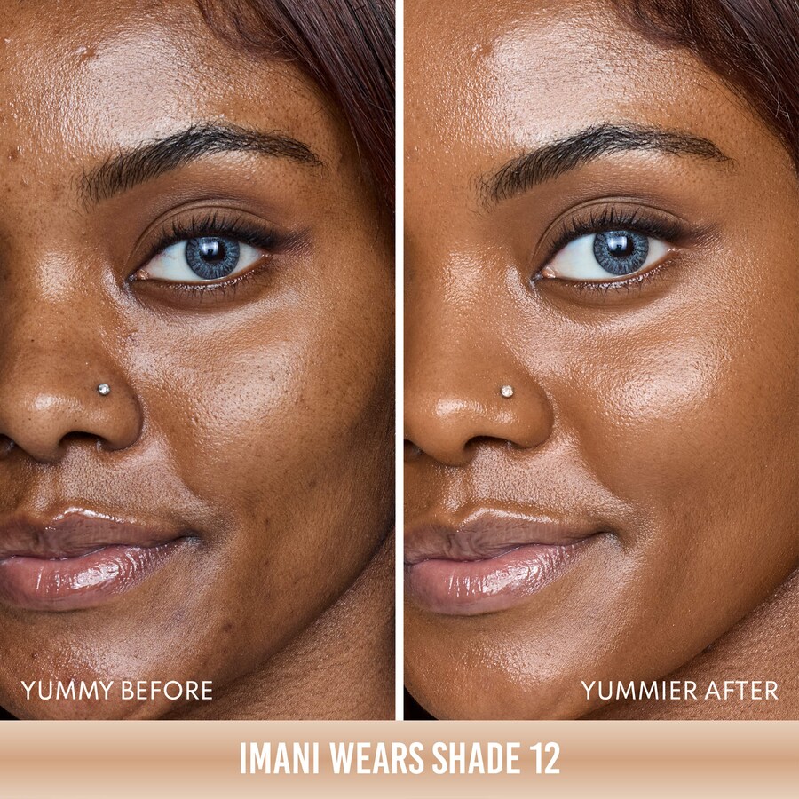 Бустер Danessa Myricks Beauty — Успокаивающая для кожи Yummy Skin Soothing Serum Skin Tint Foundation с пептидами и, 45 мл — фото 4