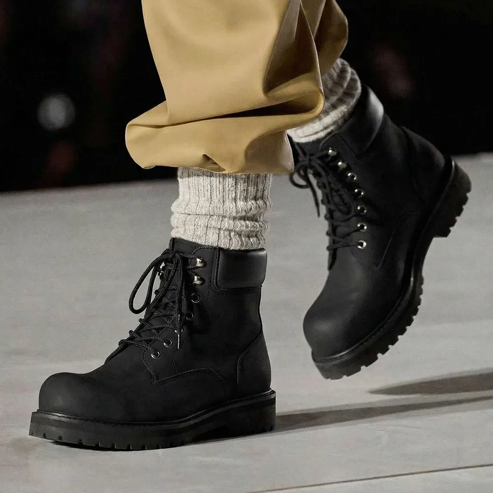 Мужские повседневные ботинки V2 Balloon Toe чёрные от Firenze.A