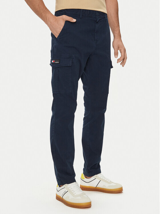 

Брюки из ткани regular fit Tommy Jeans, синий