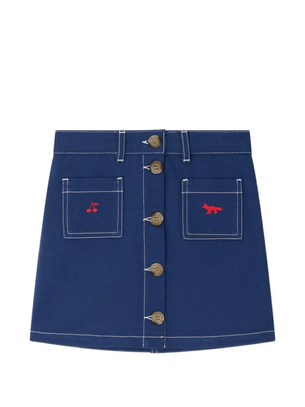 Юбка Laurine с вышивкой из коллаборации с Maison Kitsune Bonpoint, синий