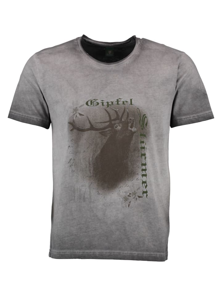 

Футболка Люсоп антрацитового цвета OS-Trachten, Черный, Футболка Люсоп антрацитового цвета OS-Trachten